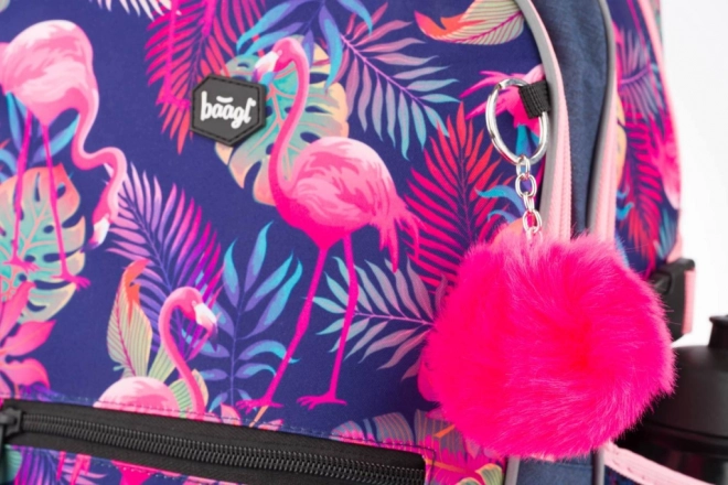 BAAGL Schoolrugzak Flamingo