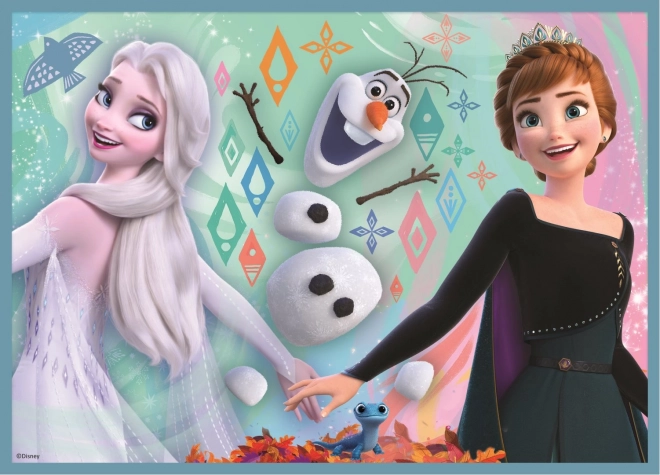 Frozen Puzzel 4v1 (12, 15, 20, 24 stukken) - Prachtige wereld