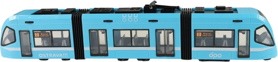 Moderne tram Ostrava blauw 47 cm