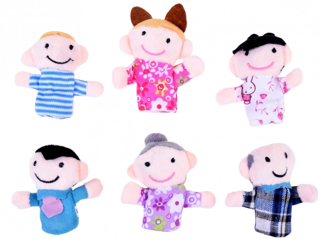 Set van Vingerpoppen Familie 6 stuks