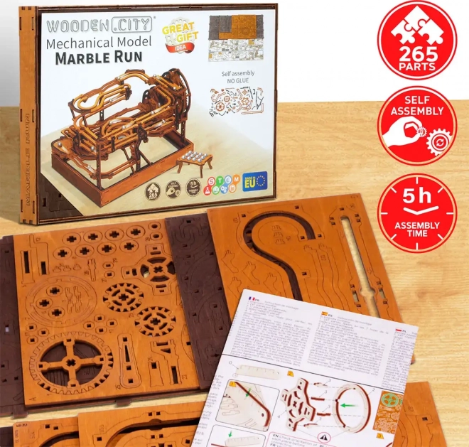 WOODEN CITY 3D houten puzzel Knikkerbaan 265 stukken