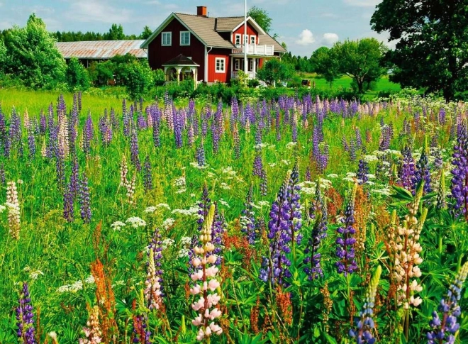 Puzzle 500 Teile Wiese in Schweden