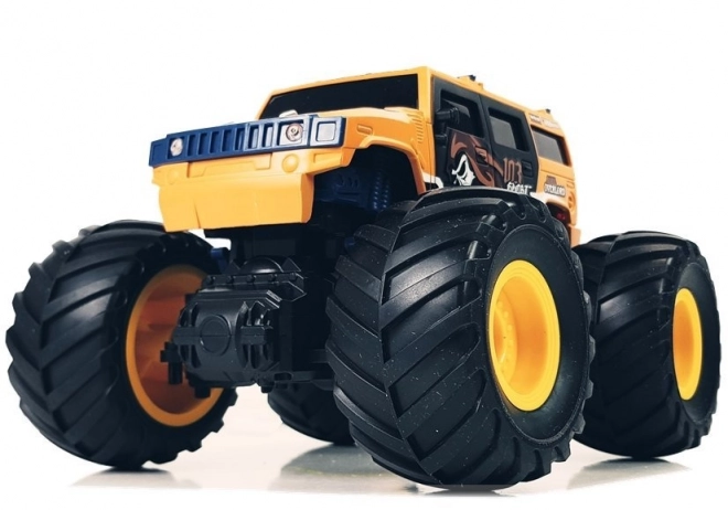 Terrreinwagen met grote wielen Bigfoot op afstandsbediening 2.4G 1:18 geel