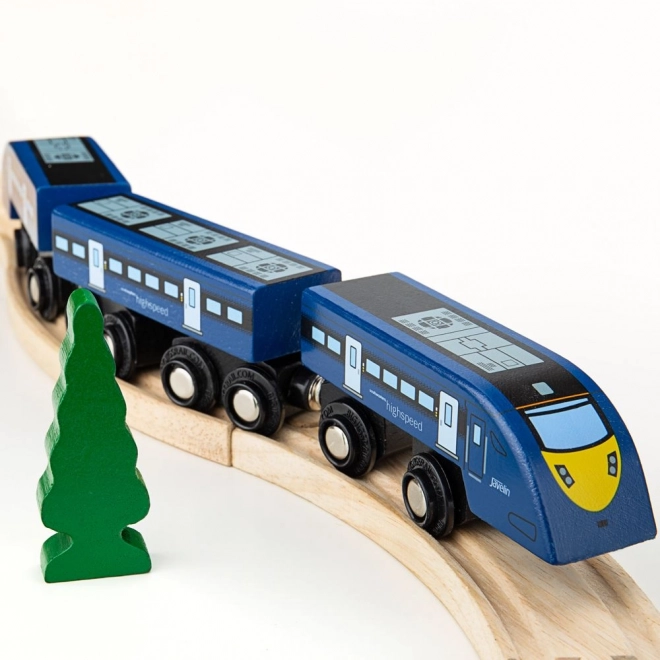 Bigjigs Rail High Speed Train Blue Set