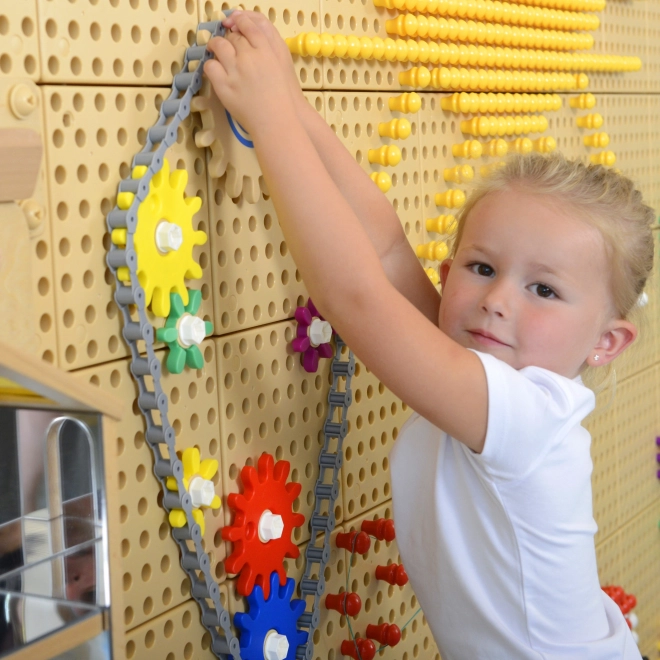 Masterkidz STEM Bord met tandwielen en ketting 39 stuks