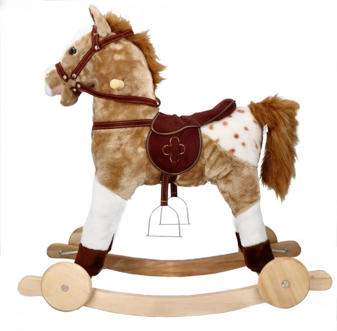 Schommelpaard Mustang met wielen