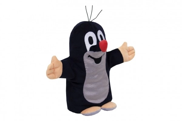 Pluche Krtek handpop 20cm op kaart 0+