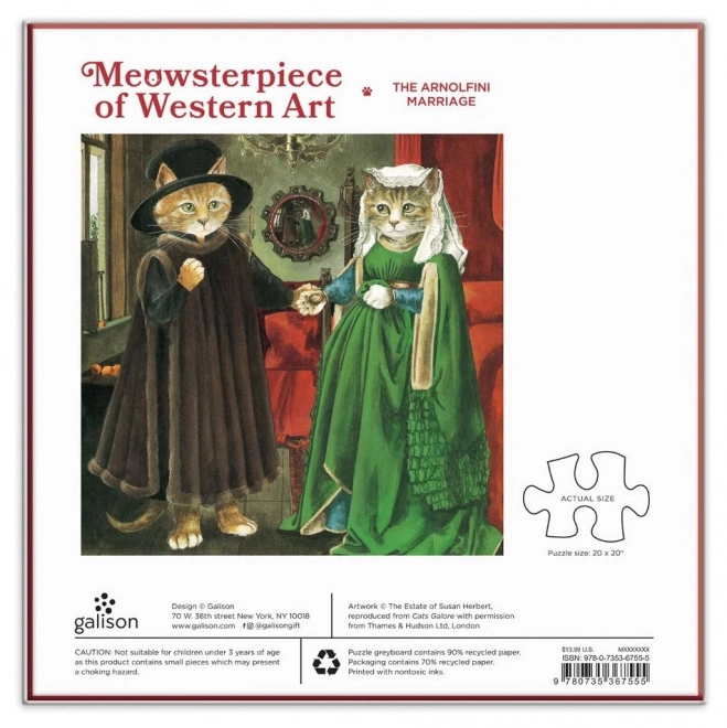 Meowsterpiece Arnolfini Marriage Puzzle 500 Pieces