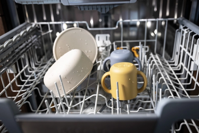 Tasse en silicone 2 en 1, Gris Colombe