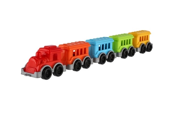 Colorful Train Set with 4 Carriages