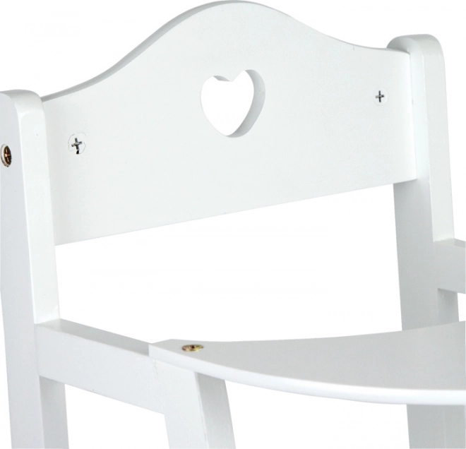 Petite chaise en bois pour poupées blanche