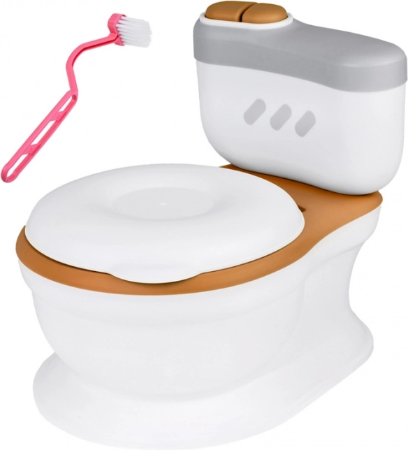 Interaktives Töpfchen – Kindertoilette mit Feuchttücherfach und Spülgeräusch – Braun