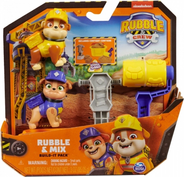 Figurines RUBBLE & CREW pack de 2 avec sable cinétique