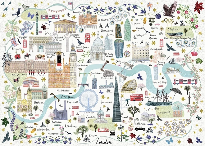 Puzzle Gibsons carte de Londres 1000 pièces