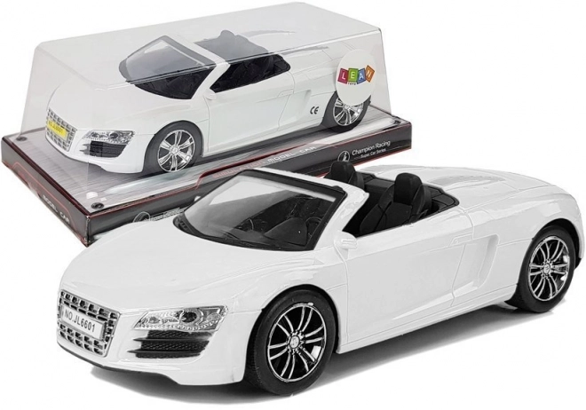 Weißes Cabrio-Auto mit Aufziehmotor 1:18