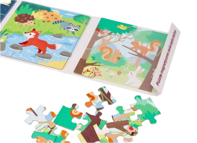 Magnetische puzzelboek - Bosdieren