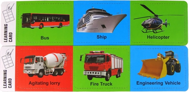 Leermiddelenkaarten van voertuigen
