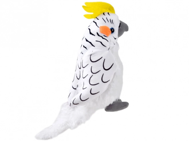 Pluche papegaai Kakatoe wit 17 cm