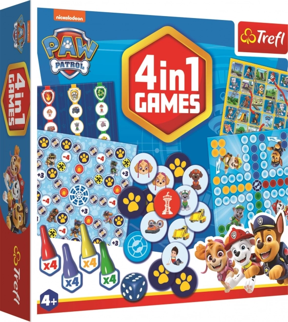 Trefl Paw Patrol 4-in-1 Game Set