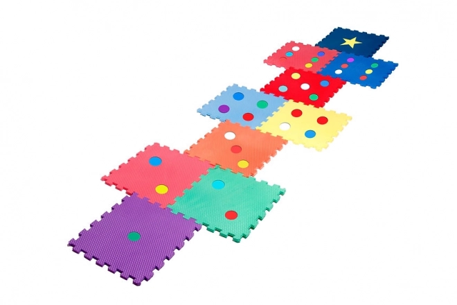 Kleurrijke schuimpuzzel met stippen voor het leren tellen - 16 stuks
