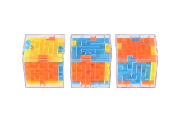 Kubus puzzel met knikker 4x4x4 plastic 20 stuks in doos