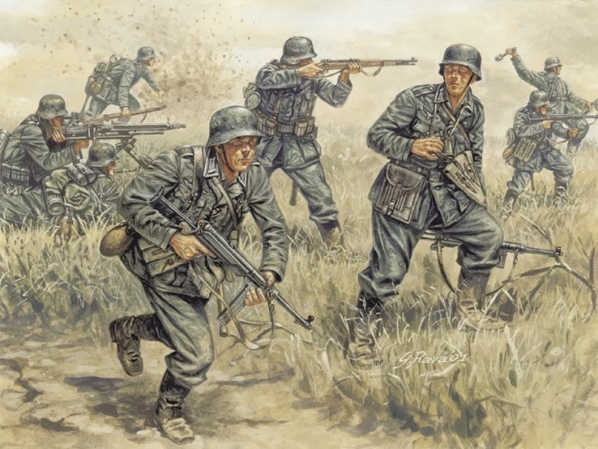 Duitse infanterie - plastic figuren