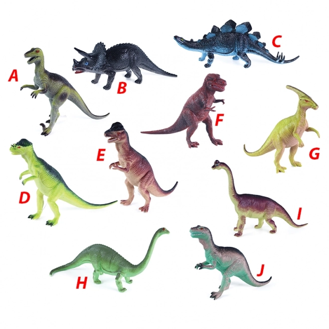 Set van dinosauriërs 25 - 35 cm