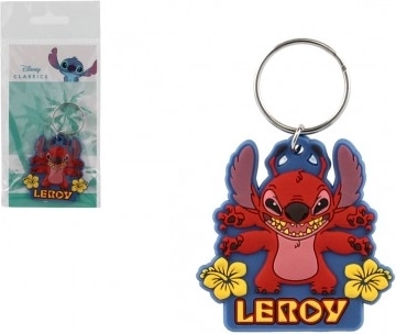Sleutelhanger Lilo & Stitch rood rubber