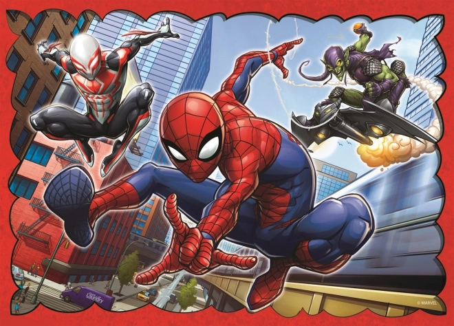 Puzzel 4-in-1 Heldhaftige Spider-Man