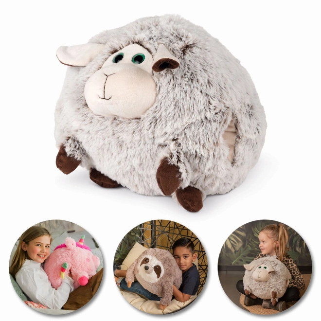 Cozy Noxxiez HW705-2 Schaap - verwarmend pluchen kussen 3 in 1