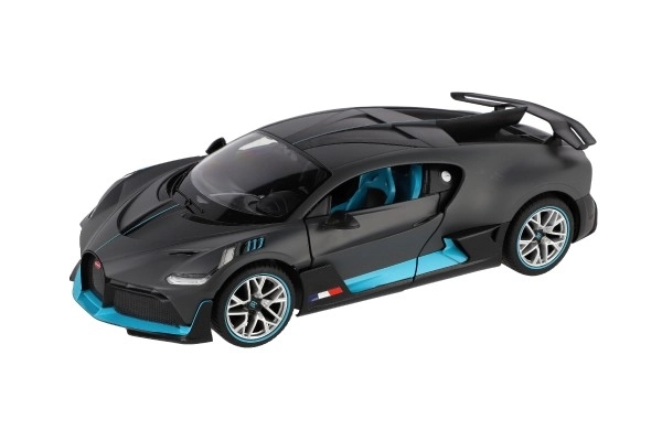 Auto RC Bugatti Divo grijze kunststof 32cm 2,4GHz op afstandsbed. op batterij in doos 43x18x25cm