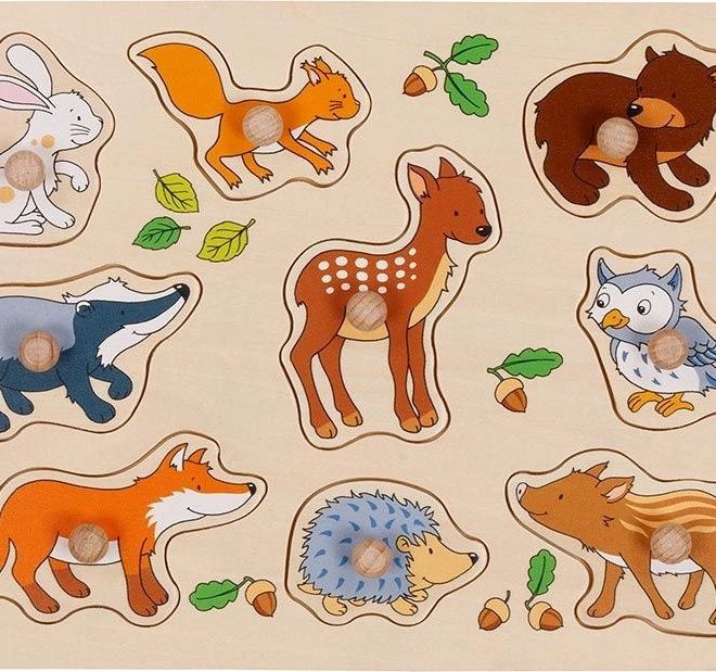Puzzle encastrable en bois Animaux de la forêt