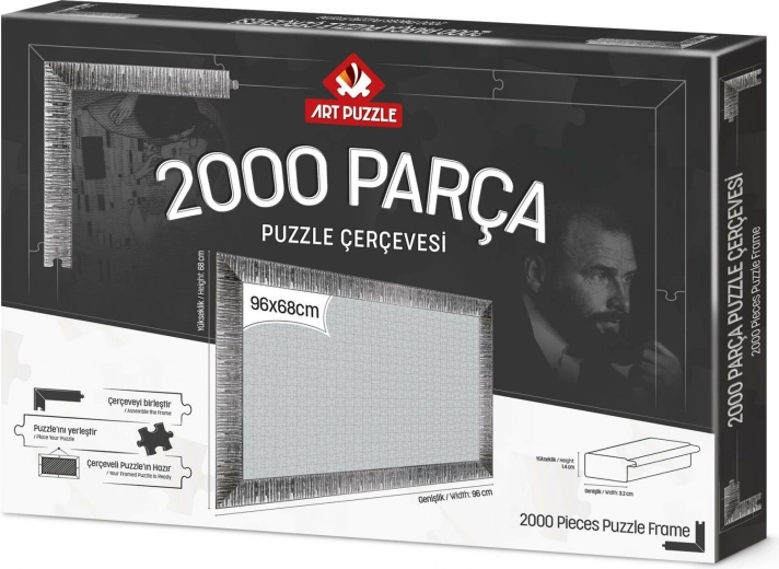 Cadre pour puzzle 96x68 cm argenté