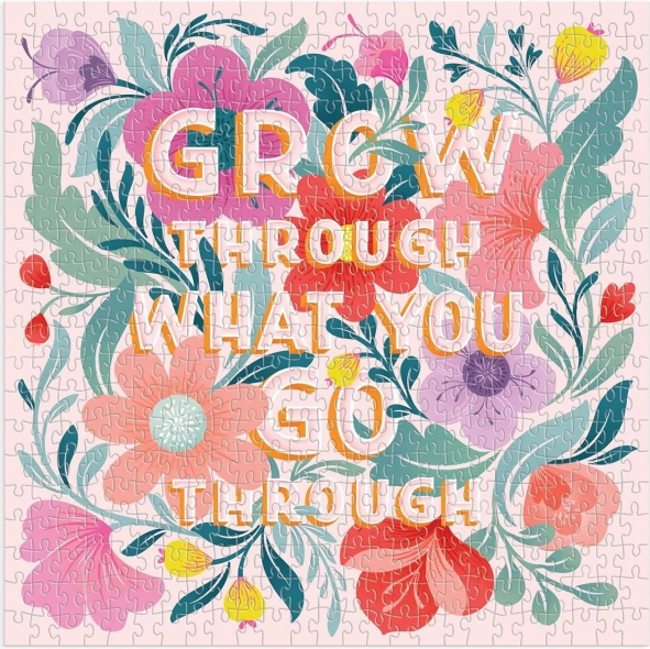 Square puzzle Galison Grow Through What You Go Through – 500 pieces
