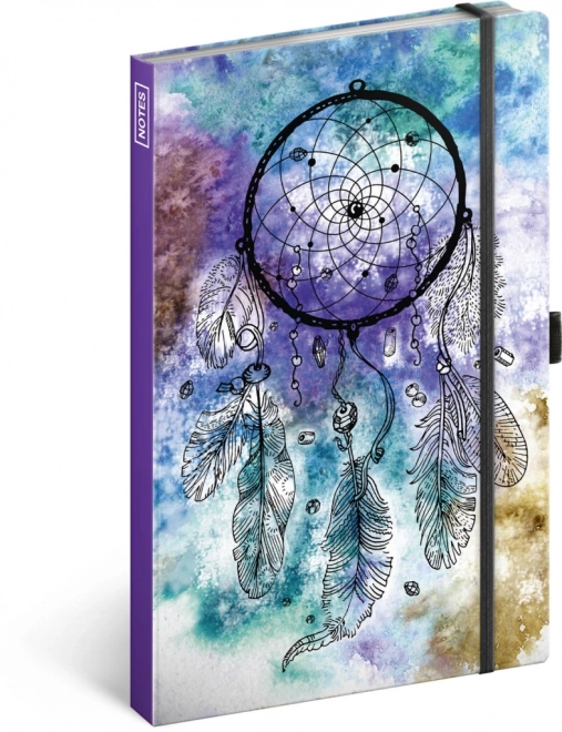 Carnet ligné A5 avec motif attrape-rêves