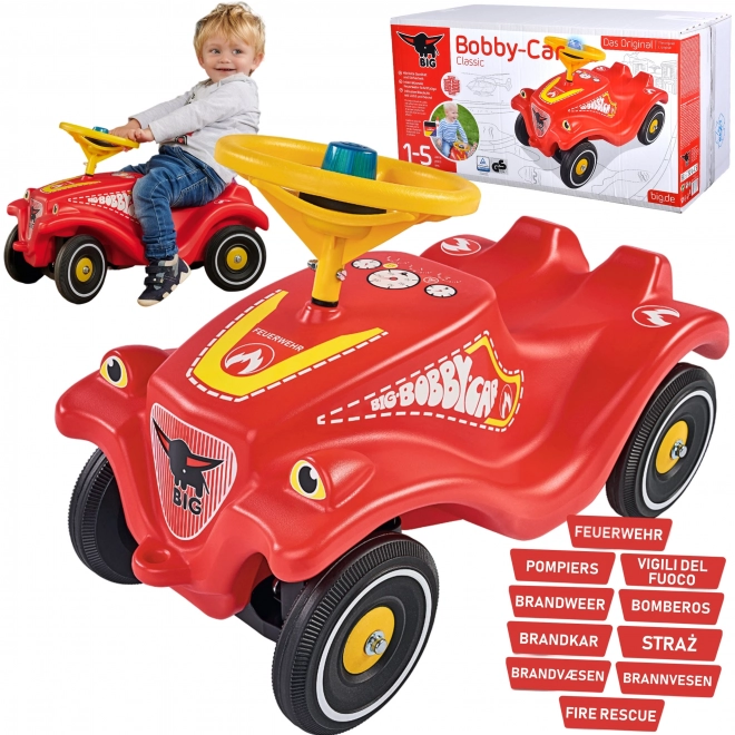 Loopauto Bobby Car brandweerauto met geluid