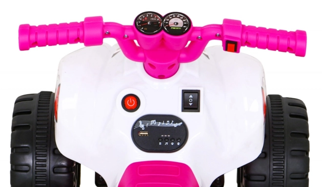 Snelle kinderaccu vierwieler geel – Roze