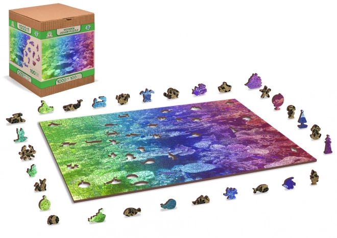 Houten Stad Houten puzzel Koraalrif 2in1, 1000 stukken EKO