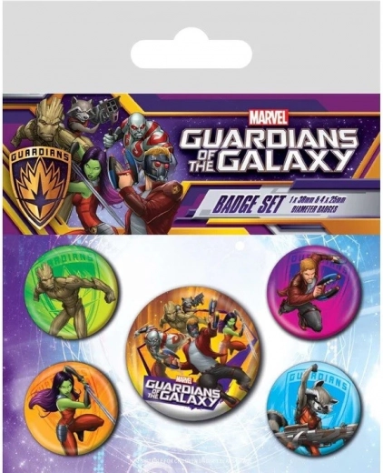 Set d’insignes Les Gardiens de la Galaxie – 5 pièces