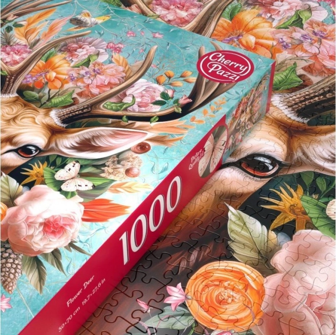 Puzzel hert in bloemen 1000 stukjes