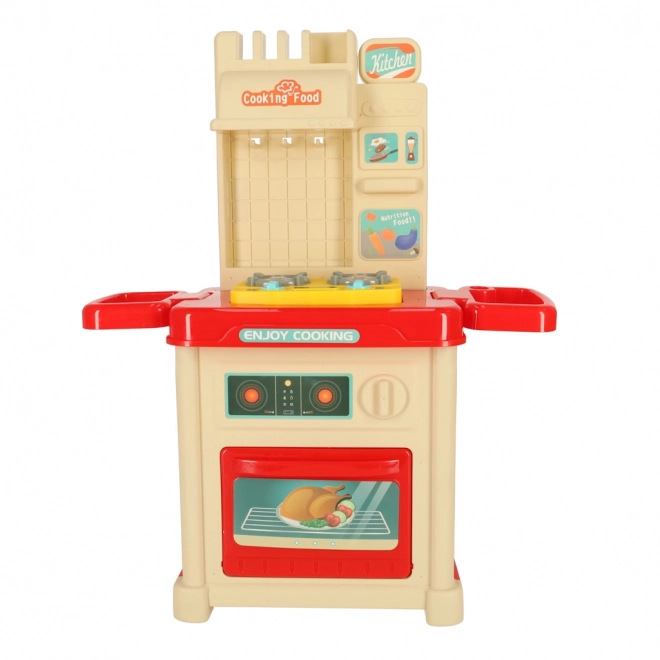 Kinder plastic keuken met verlichting en 44 elementen