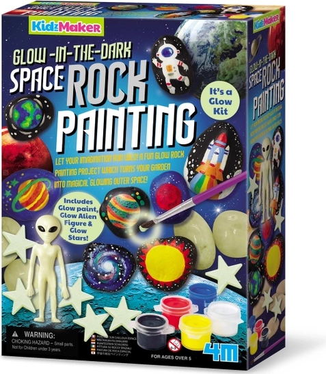4M Set Painting on Stones Space Glowing in the Dark