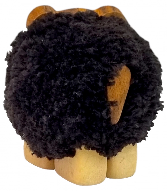 Dekorative Holzfigur Bär XL Pompon