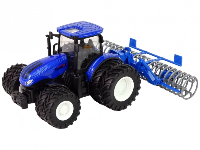 Tracteur télécommandé 1:24 Blue Disc Aggregate Metal