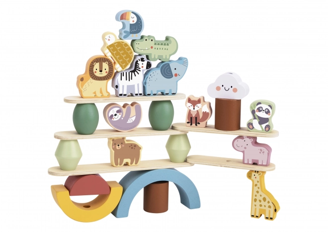 Woopie groen balancerend houten dieren spel