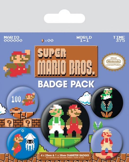 Set van Super Mario Bros-badges