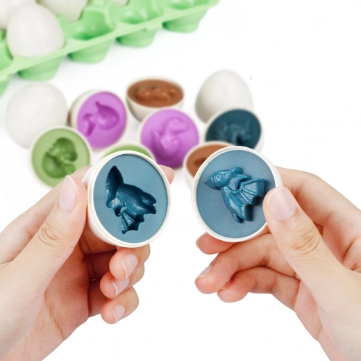 Educatieve set dino-eieren Jigsaw Sorter 12 stuks