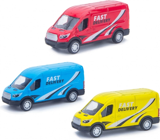 Metal and Plastic Toy Van with Flywheel Drive