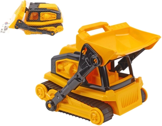 Plastic tracked bulldozer 30 cm with freewheel in net bag