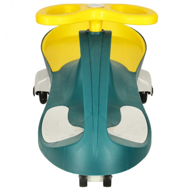 Kindergravitatievoertuig met LED-wielen – Groen-geel